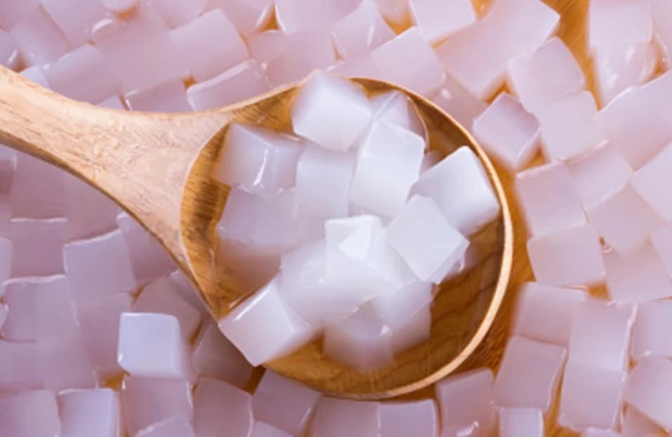 Nata de coco coconut-water jelly
